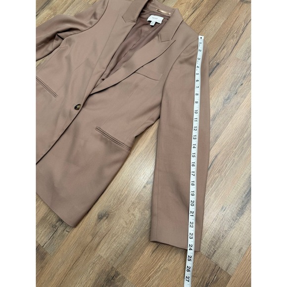 Reiss Wren Single Breasted Blazer Tan Camel Longline Jacket Size 8 - Picture 9 of 9